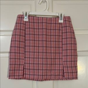 Plaid Pink Mini Skirt